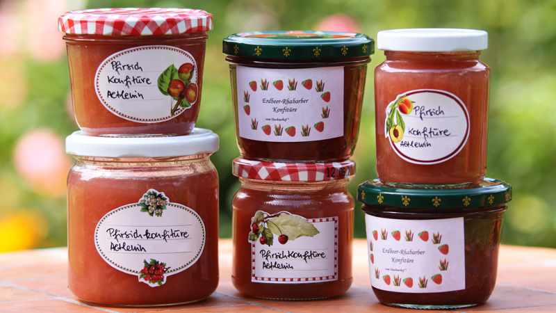 Etiketten für Marmeladengläser
