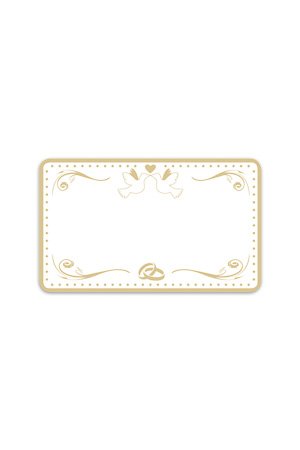 Etiketten 63 X 38 Mm Hochzeitstauben Gold 80 Stuck A5