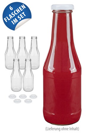 Weithalsflasche 450 ml, 6er Set